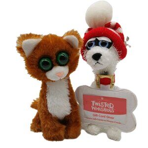 American Greetings Twisted Whiskers Cat Plush Stuffed Lot Of 2